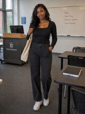Lee Black Jeans Waistband Detail